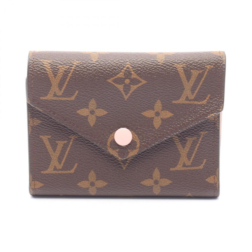 Louis Vuitton Portefeuille Victorine Monogram Rose Ballerine Tri-fold Wallet,...